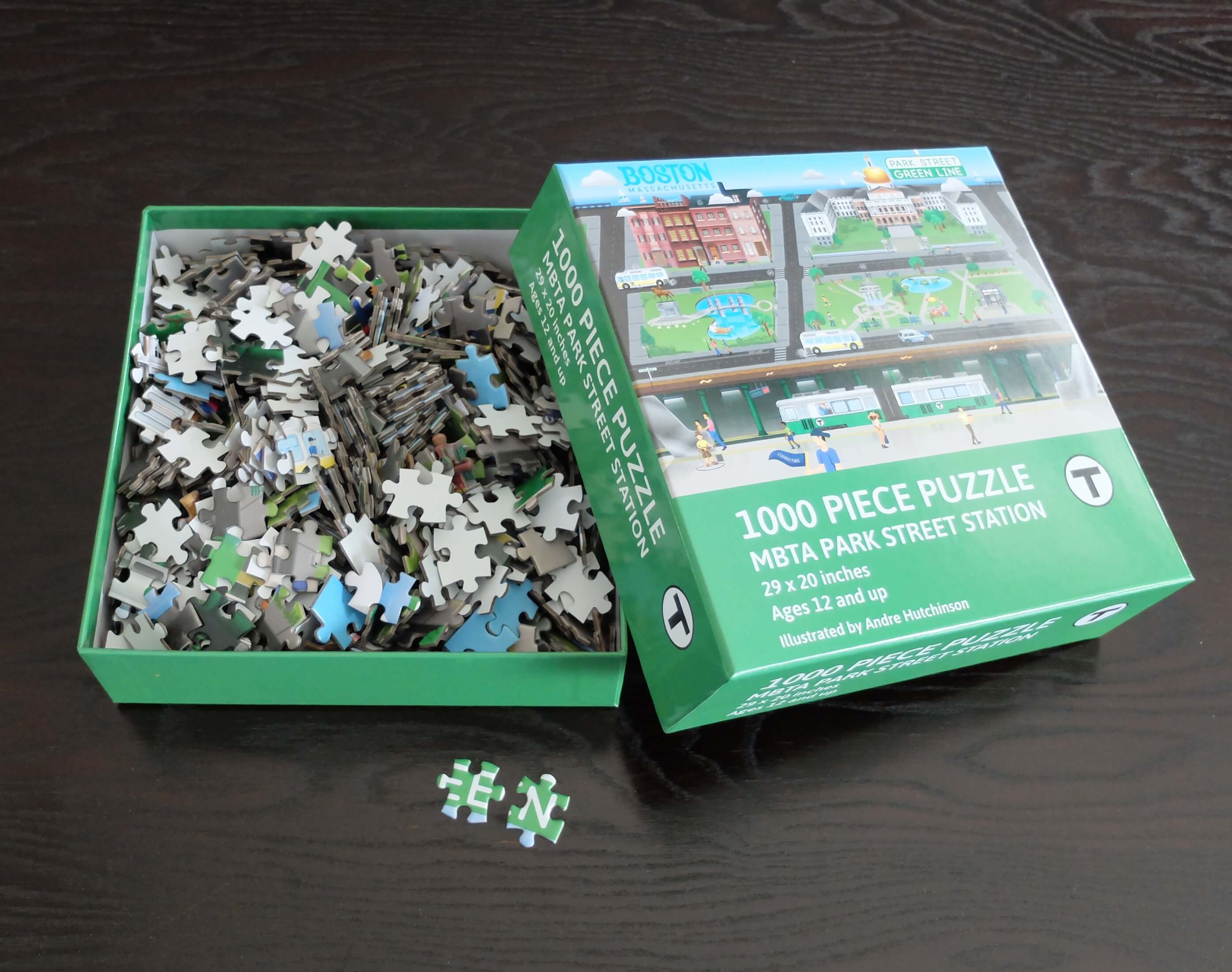 1000 Piece Boston Common and MBTA Souvenir Puzzle